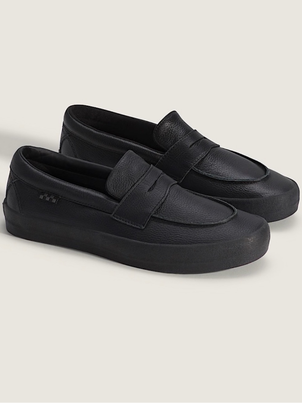 Black Slip-On Penny Loafers